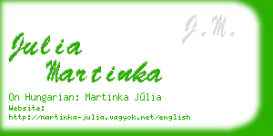 julia martinka business card
