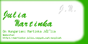 julia martinka business card